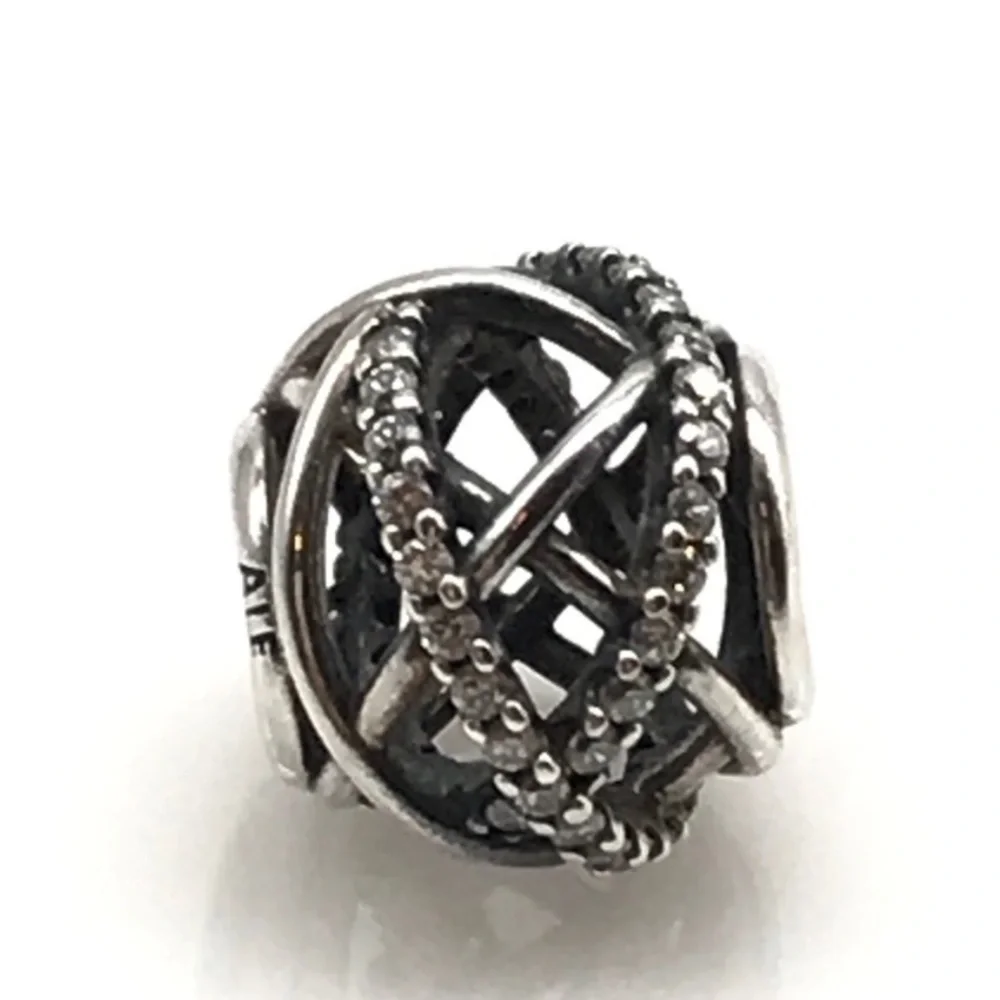 Pandora 925 Clear CZ Galaxy Openwork Bead Charm